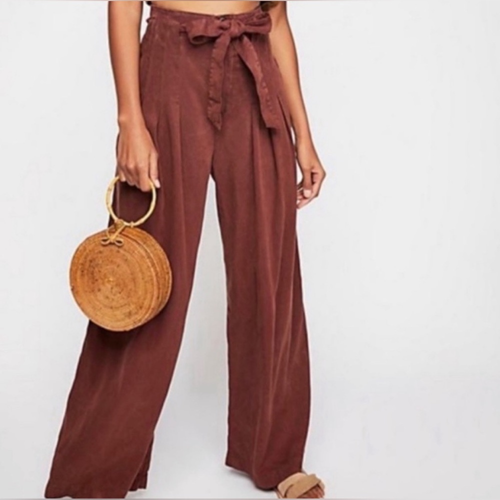 Free People - Brown Levitation Wide Leg Pants - Women’s SIZE 0